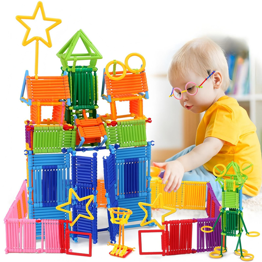 Bunte Steck-Puzzle-Spielzeuge, 3D-Puzzle-Steckbausteine, ab 6 Jahren - Bild 2