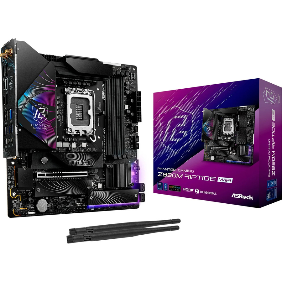 ASRock Z890M RIPTIDE WIFI Mainboard Micro-ATX LGA1851 DDR5 Schwarz - Bild 1