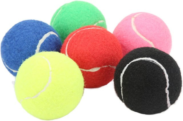 CosyHome Tennis Trainingsbälle, Mehrfarbig, Gummi, 6-teiliges Set - Bild 1