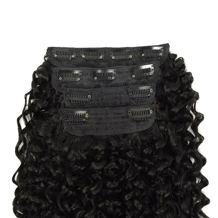 Booming Hair Afro Kinky Wave Clip In Haarverlängerungen, 4 Stück, 190 g - Bild 3