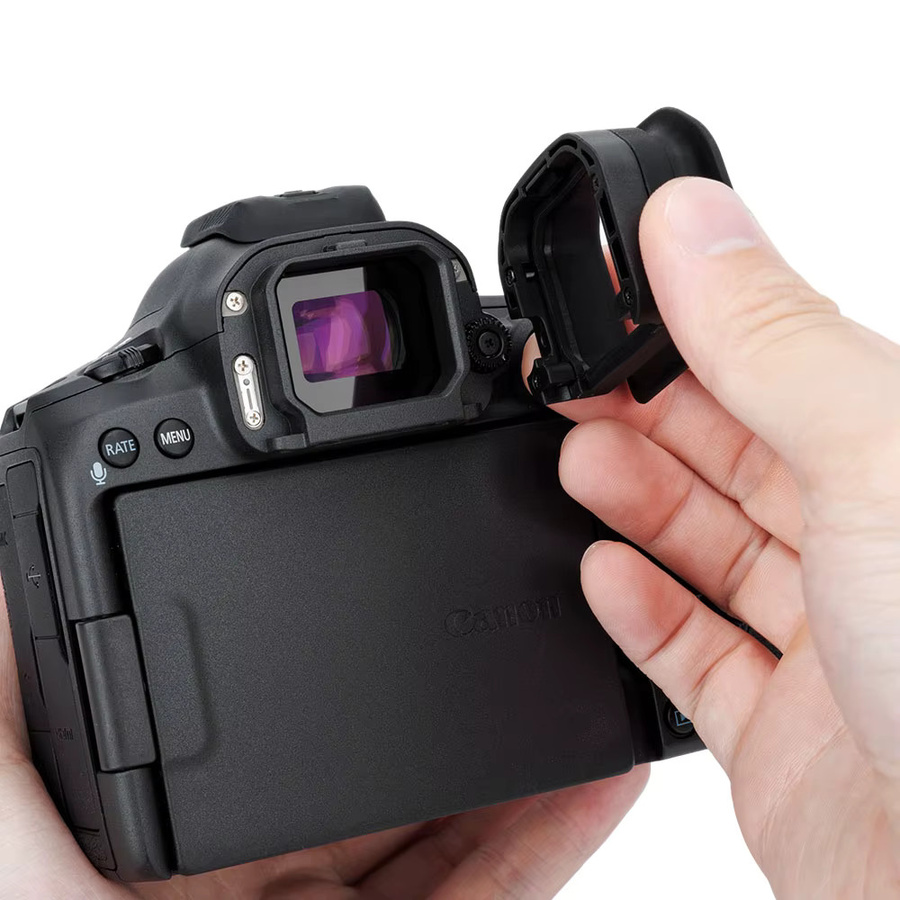 Canon EOS R5 Mark II Augenmuschel-Okular aus weichem Silikon in Schwarz - Bild 4