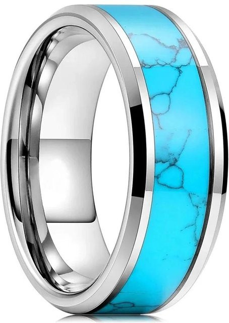 Yiran Home Ring Edelstahl, Gold, Türkis, Unisex - Bild 1