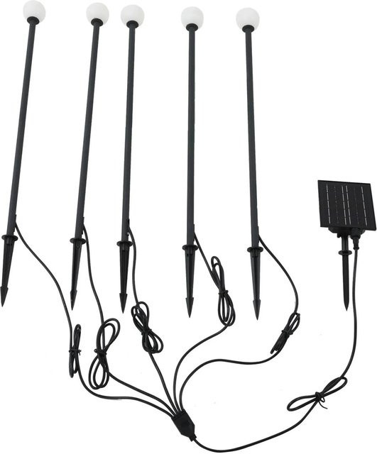 Lindby Freydis LED Solar-Pollerleuchte Modern in Schwarz aus Aluminium und Kunststoff - Bild 1