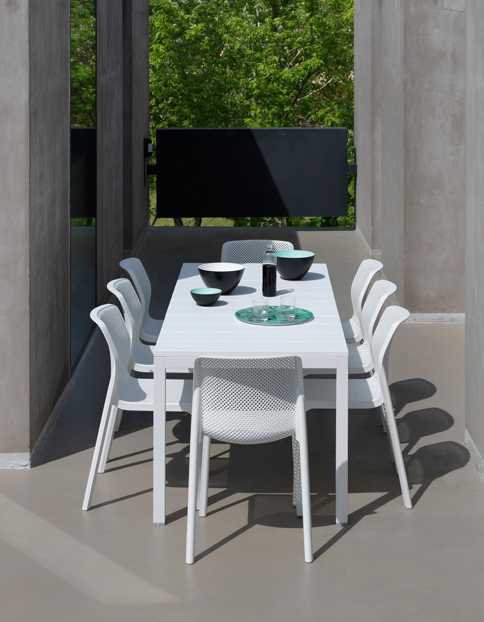 Nardi Bit Stuhl in Weiß aus Kunststoff für Garten, Balkon und Terrasse - Bild 3