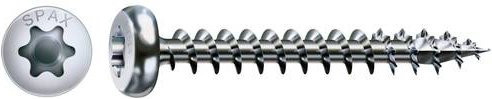 Spax Holzschraube mit Torx-Antrieb aus Stahl in Silber, Durchmesser: 4 mm, Länge: 35 mm, 1000 Stück - Bild 1