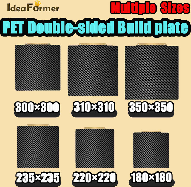 IdeaFormer PET-Bauplatte mit Federstahl und magnetischer Basis, Schwarz, kompatibel mit Bambulab KP35 CR20 Ender-3 Pro - Bild 1