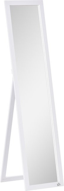 HOMCOM Ganzkörperspiegel in Weiß als Wandspiegel oder Standspiegel, Höhe: 154 cm, Breite: 37 cm - Bild 1