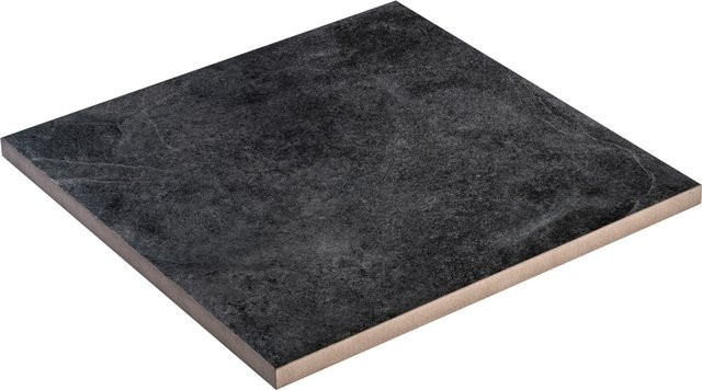 DIEPHAUS Terrassenplatte CERAMIA ROCA in Basalt Grau mit Steinoptik, B/T/H: 60 x 60 x 3 cm - Bild 1