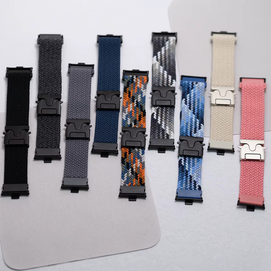 FancyWrist Uhrenarmband Nylon, Schwarz, Redmi Watch 6/5/4, Xiaomi Watch Miband 9 8 Pro - Bild 3