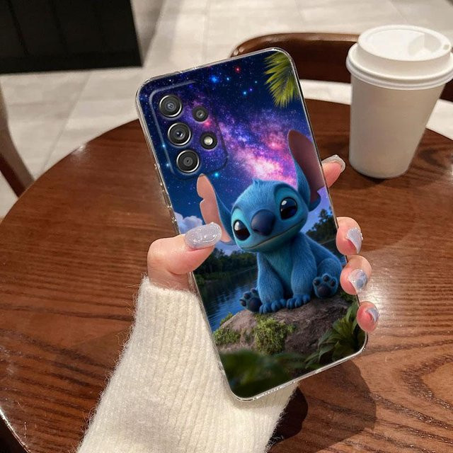 Disney Stitch Klare Hülle für Samsung Galaxy A-Serie, Weiche Stoßfeste Abdeckung, Multicolour - Bild 1