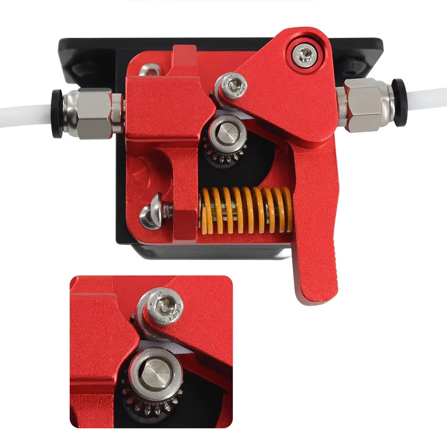 TWO TREES MK8 Dual-Getriebe-Extruder mit Doppelrollen in Rot für CR10 PRO und CR10S PRO 3D-Drucker-Zubehör - Bild 3
