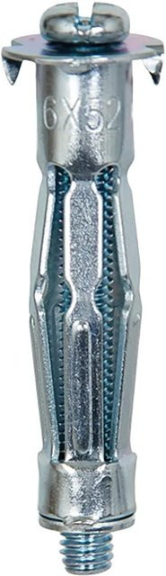 Fischer Hohlraum-Metalldübel HM 4 x 45 S K in Silber mit metrischer Schraube, 4 Stück - Bild 1