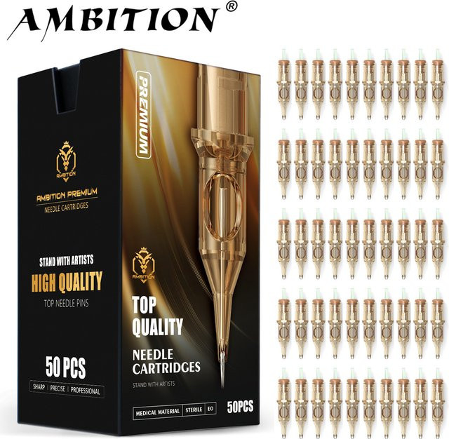 Ambition Tattoo Nadeln Mixed, 50 Stück, Microblading Nano SMP & Semi-Permanent Ink Cartridge - Bild 1