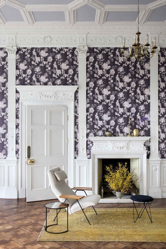 Cole & Son Tapete Zerzura Non-Woven mit floralem und botanischem Muster in Slate Grey und Blush Pink - Bild 3