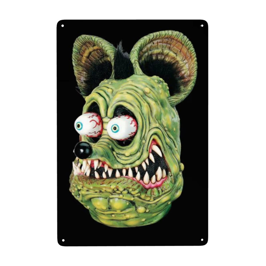 RAT FINK Hot Rods Metall-Blechschild im rustikalen Look, weiß und mehrfarbig, B/H: 20 x 20 cm - Bild 2