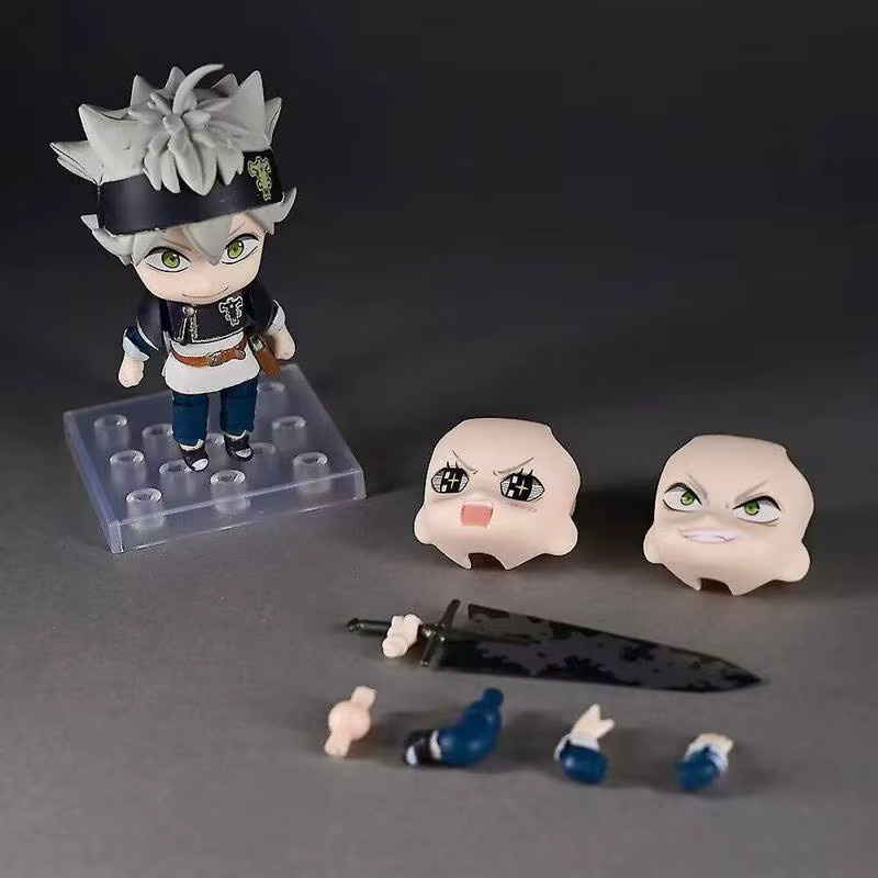 Bandai Black Clover Asta Q-Version Actionfigur, austauschbare Gesichtsbedeckung, beweglich - Bild 2