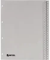 Leitz Zahlenregister A4 grau transparent aus Kunststoff - Bild 1
