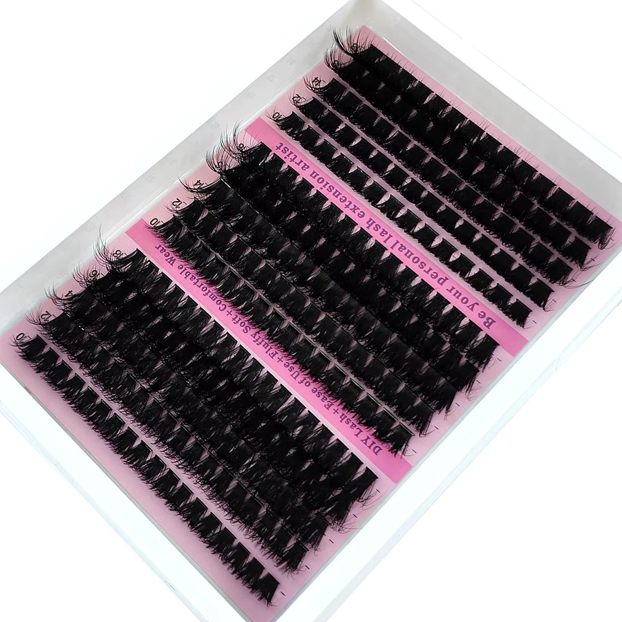 AMSDCN Wimpern Cluster, 15 Reihen, Natürlich, Unisex - Bild 3