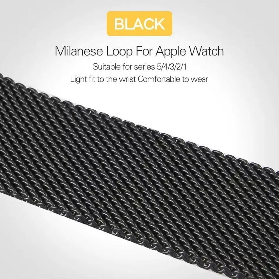 yunfook Uhrenarmband Milanese Loop, Edelstahl, Unisex - Bild 1
