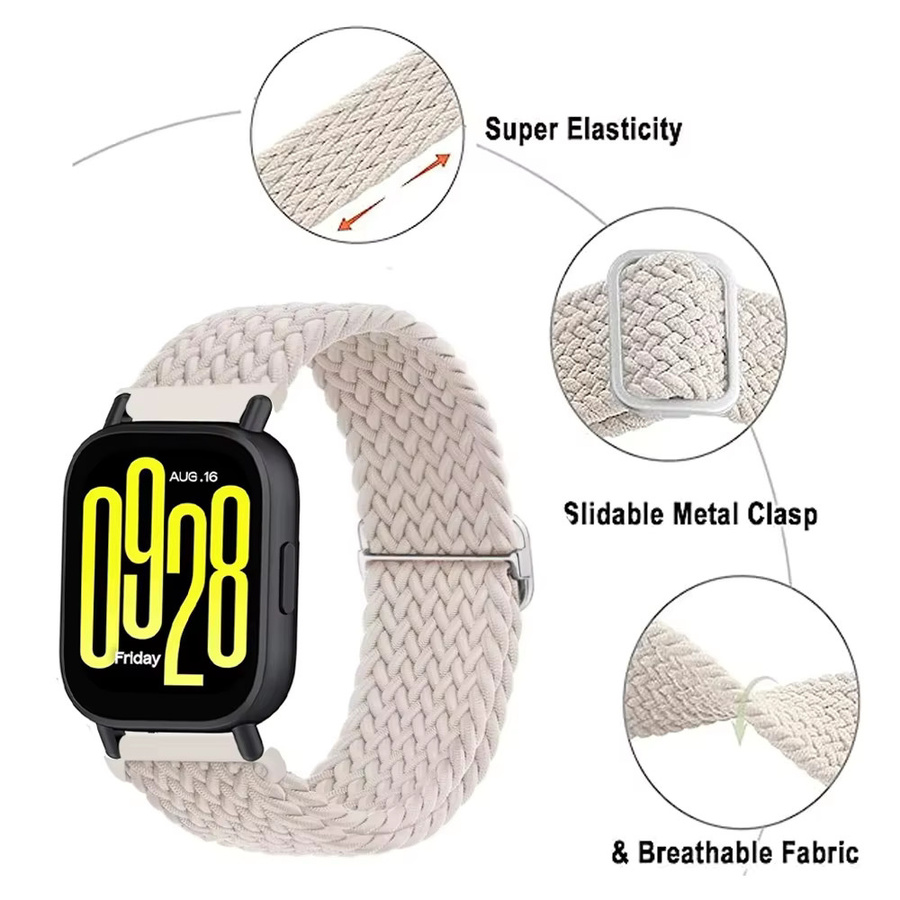 Uhrenarmband Textil/NATO, Weiß, Redmi Watch 5, Redmi Watch 5 Lite - Bild 3