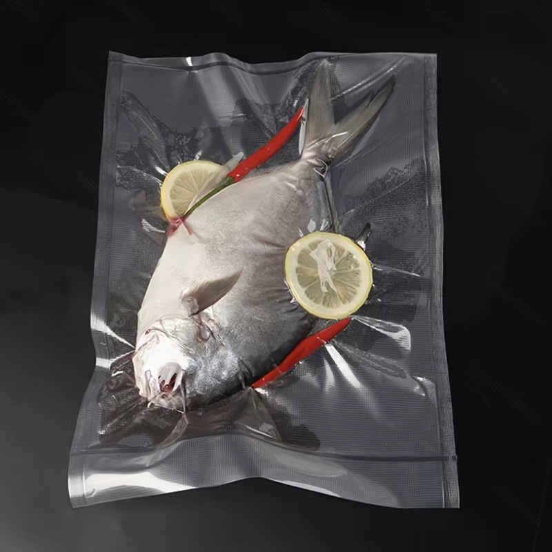 AGASHE Vakuumversiegelte Aufbewahrungsbeutel für Lebensmittel, 5er-Pack, transparent, wiederverwendbare Gefrierbeutel für Fleisch und Gemüse - Bild 3