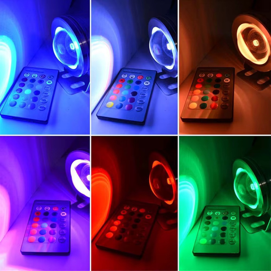 ERANPO RGB LED Unterwasser Flutlicht für Pool, Teich und Aquarium, wasserdicht, Mehrfarbig - Bild 4