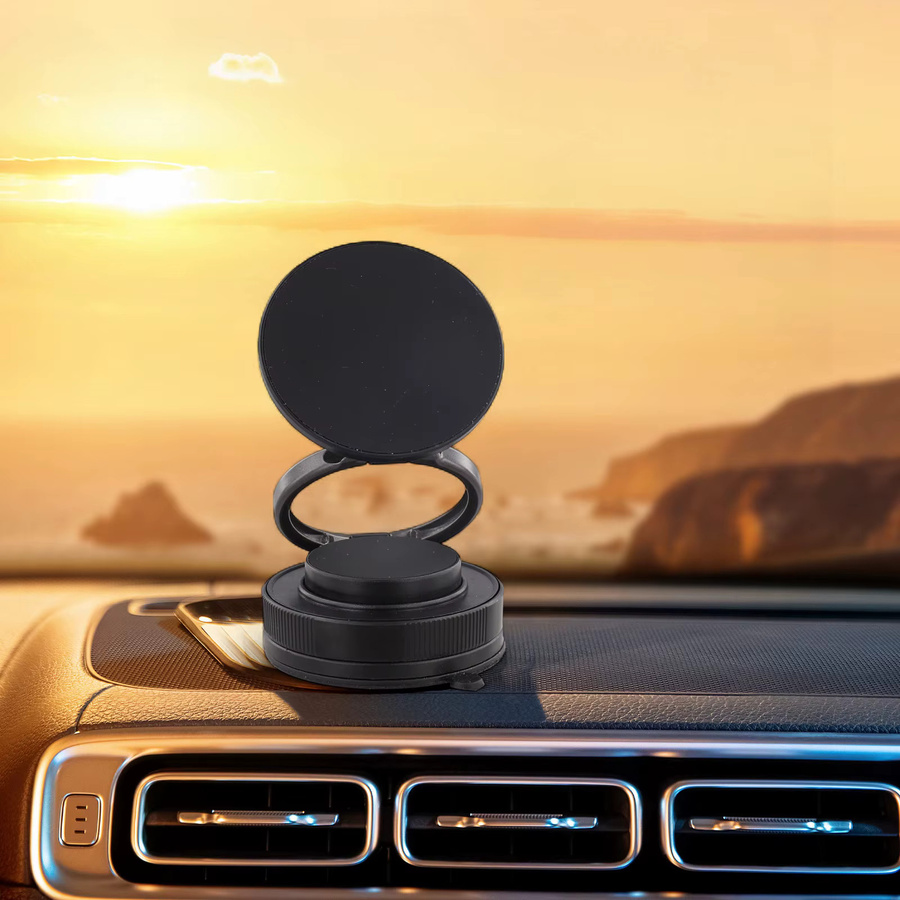 Magnetischer Autotelefonhalter in Schwarz mit Vakuum-Saugnapf und 360 Grad Drehung, faltbare Adsorptions-Telefonhalterung - Bild 6