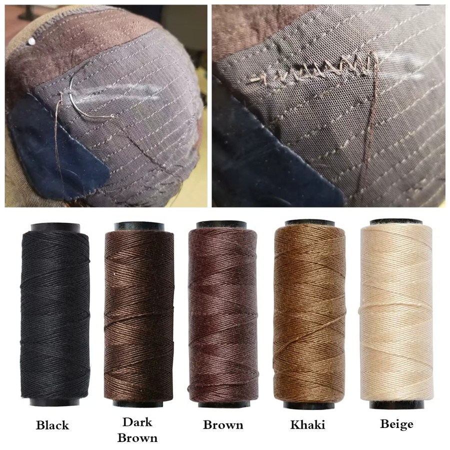 plussign Nadel und Faden für Haarverlängerungen, Schwarz Braun Beige - Bild 2