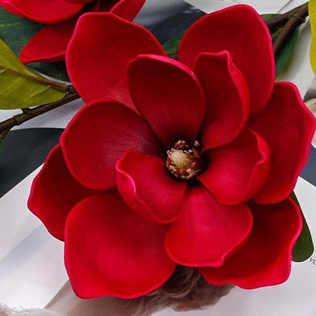 Künstlicher Yulan-Blumenstrauß mit langem Stiel von OutsideWorld als Blumenarrangement für die Dekoration zu Hause oder für Hochzeiten - Bild 1