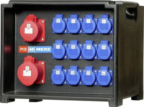 MERZ CEE Stromverteiler M-SVE3 63/11-12 MZ80011 400V 63A Schwarz IP44 - Bild 1