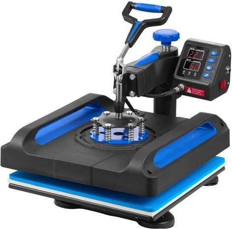 VEVOR Heat Press Machine Blue 38 x 38 cm Digitale Sublimationspresse für T-Shirts, Vinyl, Canvas Bags und Kissen mit 360 Grad Schwenkfunktion - Bild 1