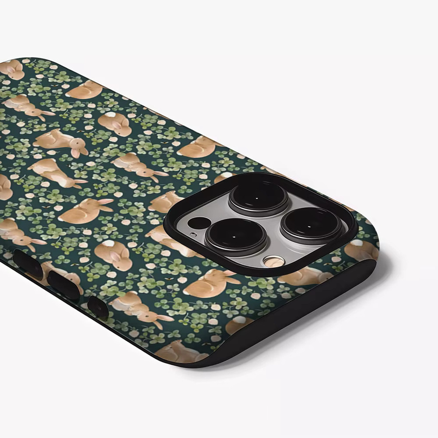 Potdemiel Clover Bunny Handyhülle in Grün für iPhone 17 16 15 14 13 Pro Max Plus mit doppelschichtiger Rückseite - Bild 3