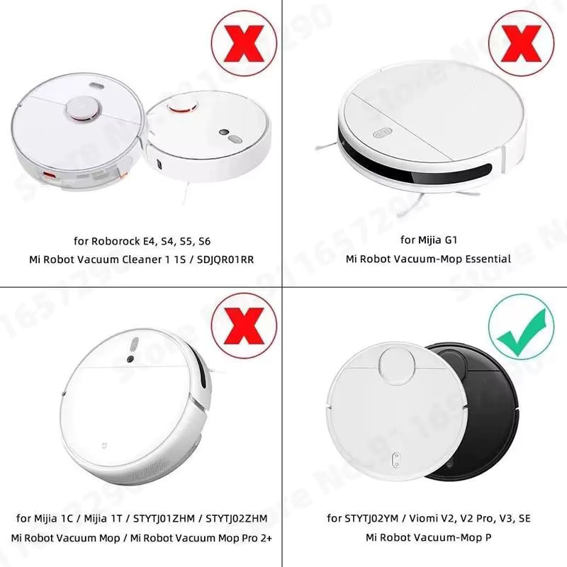 QIXIAO Staubbehälter in transparent für Xiaomi Mijia Mop P STYTJ02YM 3C B106CN VIOMI V2 Saugroboter aus Kunststoff - Bild 2