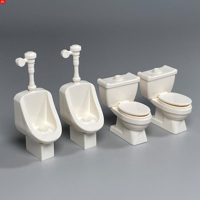 Yiran toy MOC Ziegel Urinale Toilette Haushalt Bausteine, 5-teiliges Set, ab 6 Jahren - Bild 1