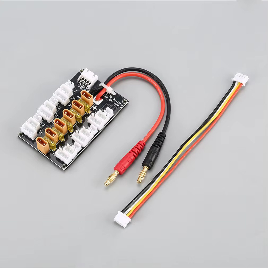 ISDT Multi 2S-6S Lipo Parallel Ausgewogene Platte Lade Board mit XT60 und XT30 T Stecker in Schwarz für RC Batterien und Ladegeräte wie B6AC oder B6 - Bild 3