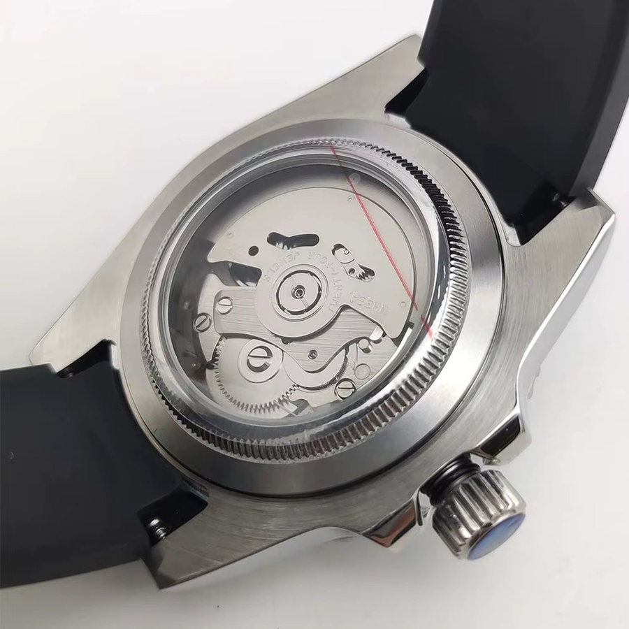 PARNSRPE Armbanduhr Automatik, Edelstahl, 40 mm, Kautschukarmband, Herren - Bild 4
