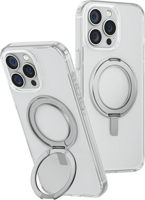 UNIQ Schutzhülle für iPhone 16 Pro Max mit 360 Grad drehbarem Kickstand in Transparent - Bild 1