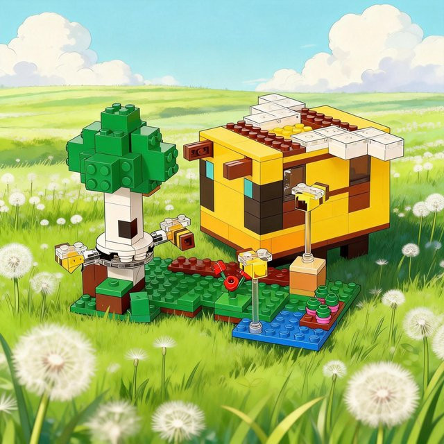 GSF World Game Series Bienenhaus Landhaus Bienenfarm, Bausteine - Bild 1