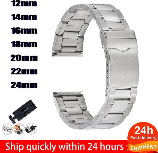 Uhrenarmband Edelstahl, Silber, Unisex - Bild 1