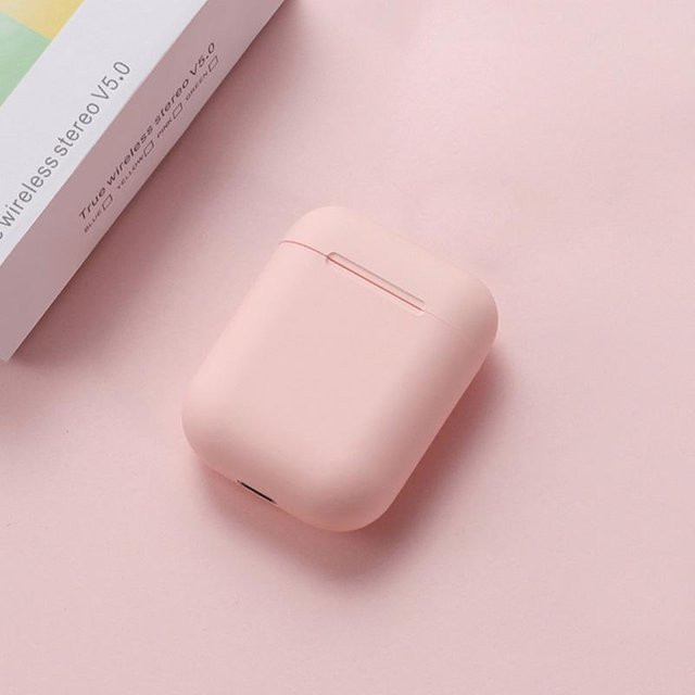 VAORLO Inpods 12 TWS Drahtlose Bluetooth-Kopfhörer mit Touch Control und Ladehülle in Rosa - Bild 1