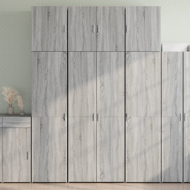 vidaXL Highboard in Grau Sonoma aus Holzwerkstoff, B/T/H: 80 x 42,5 x 249 cm - Bild 2
