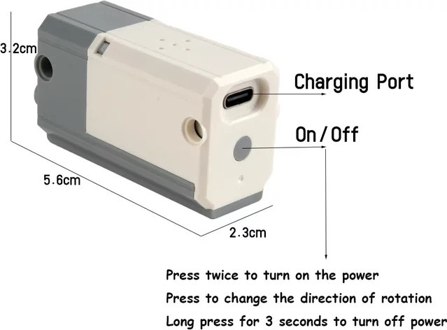 Stemedu MOC Lithium-Batterie-Motor, M-Motor 8883, APP-Steuerung, Bluetooth-Paar, wiederaufladbarer Block - Bild 1