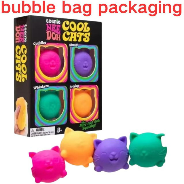 Schylling Mini Cool Cat und Nice Cube, Mehrfarbiges Squishy Spielzeug - Bild 1