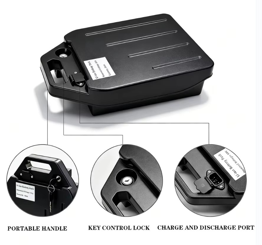 Ddadache Wasserdichter 60V 30Ah Lithium-Ionen Akku für Elektromotorrad mit 18650 Zellen in Schwarz - Bild 3