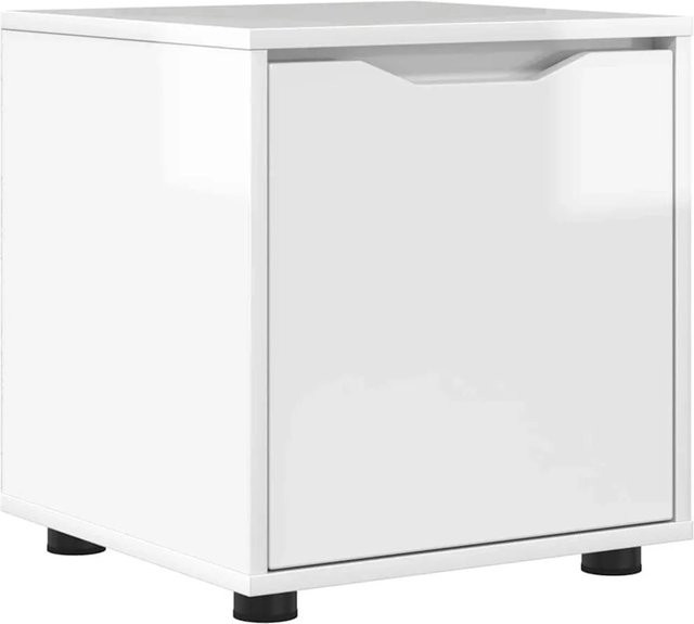 vidaXL Badezimmerschrank in Hochglanz Weiß, B/T/H: 40,5 x 40 x 44 cm - Bild 1