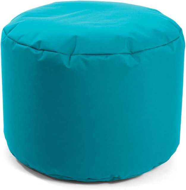 mokebo Outdoor Pouf Hocker in Petrol mit EPS-Perlen Füllung und Cover - Bild 1