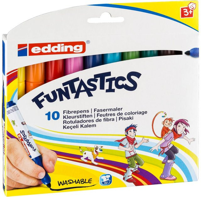 edding Funtastic Kinderfasermaler Set, 10 Stück, Mehrfarbig - Bild 1