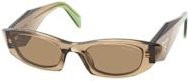 Prada PR B16S Sonnenbrille, Vollrand, oval, Kunststoff, braun, Damen - Bild 1