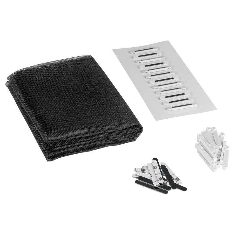 Easymaxx Fenster-Moskitonetz Magic Klick Schwarz B: 150 cm, H: 130 cm - Bild 2