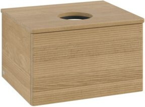 V&B Waschtischunterschrank Antao mit Frontstruktur in Honey Oak, B/T/H: 60 x 36 x 50 cm - Bild 1